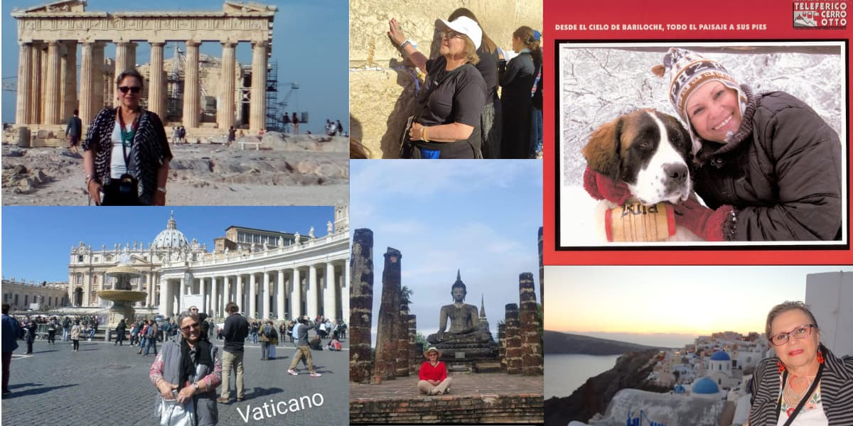 Fotos de Gloria In&eacute;s Trujillo, en sus viajes por SurAmerica y europa