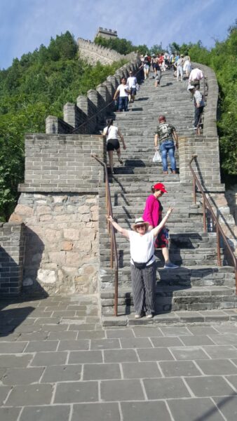 Gloria Inés Trujillo, en la murralla China
